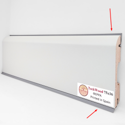 Уплотнитель для плинтуса МДФ TeckWood Янтарный RAL 8003, 9 м