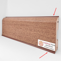 Уплотнитель для плинтуса МДФ TeckWood Янтарный RAL 8003, 9 м