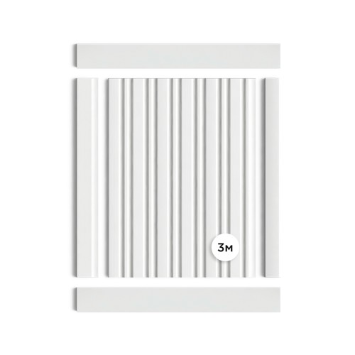 Стеновая панель под покраску Hiwood LV122 LONG NP 3000×120×12