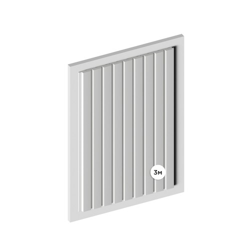 Стеновая панель под покраску Hiwood LV124 LONG NP 3000×120×12