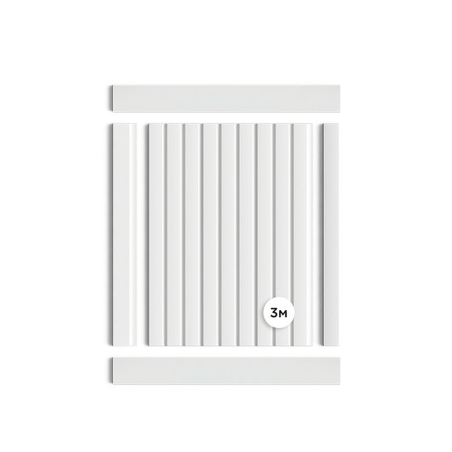 Стеновая панель под покраску Hiwood LV124 LONG NP 3000×120×12