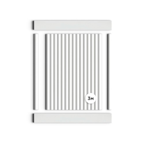 Стеновая панель под покраску Hiwood LV135 LONG NP 3000×120×12