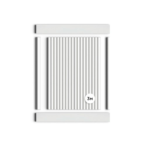 Стеновая панель под покраску Hiwood LV136 LONG NP 3000×120×12