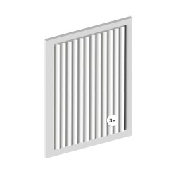 Стеновая панель под покраску Hiwood LV139 LONG NP 3000×120×12