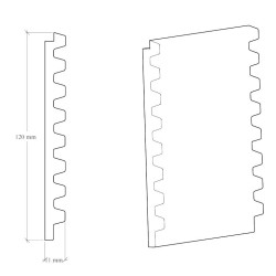 Стеновая панель под покраску Hiwood LV129 LONG NP 3000×120×11