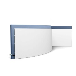 Плинтус полиуретановый под покраску гибкий Orac Decor Square SX207F 2000×250×13