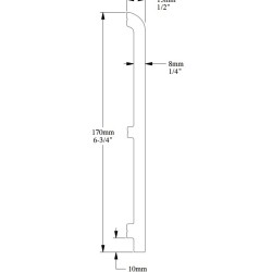 Плинтус дюрополимерный под покраску Orac Decor SX212 2000×170×13