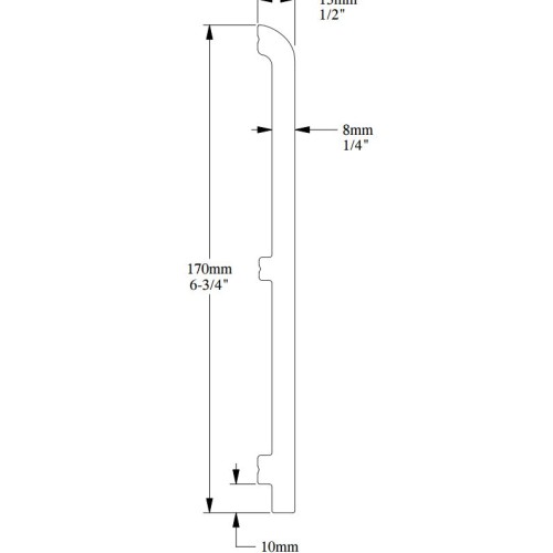 Плинтус дюрополимерный под покраску Orac Decor SX212 2000×170×13