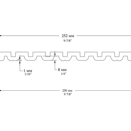 Стеновая панель под покраску Orac Decor Clavier WX214 3000×252×15,7