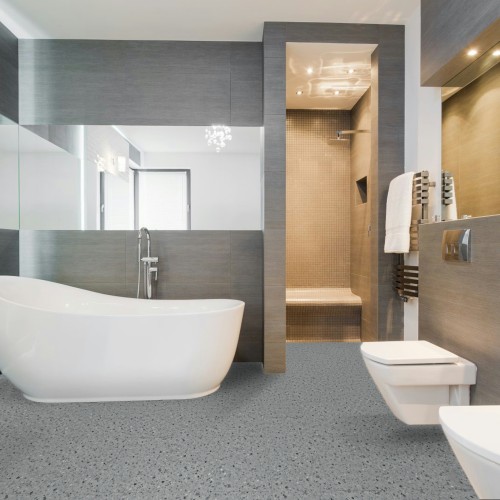 Кварцвиниловая плитка Fargo клеевая Stone LVT Терраццо Холодный 6949-1 606×303×2,5