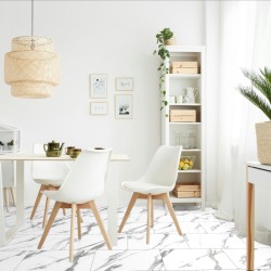 Кварцвиниловая плитка Fargo клеевая Stone LVT Мрамор Калакатта 48105-02 606×303×2,5