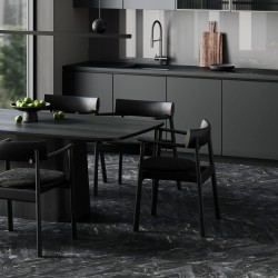 Кварцвиниловая плитка Fargo клеевая Stone LVT Гранит Черный 1804-3 606×303×2,5