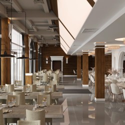 Потолочный плинтус под покраску Cosca Decor KX002 с подсветкой 2000×53×120