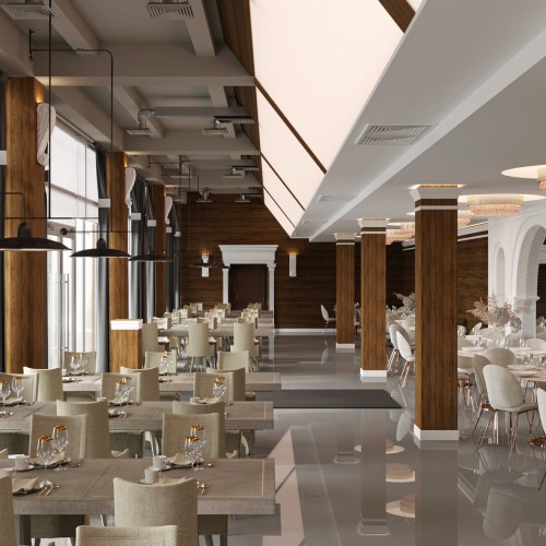 Потолочный плинтус под покраску Cosca Decor KX002 с подсветкой 2000×53×120