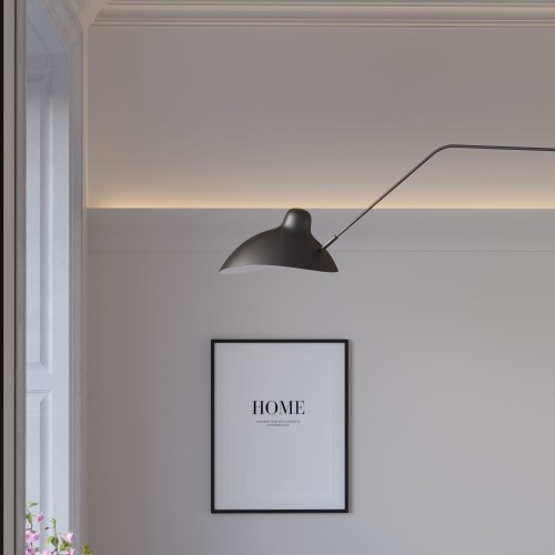 Потолочный плинтус под покраску Cosca Decor KX002 с подсветкой 2000×53×120