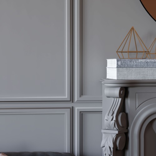 Потолочный плинтус под покраску Cosca Decor KX003 с подсветкой 2000×45×120