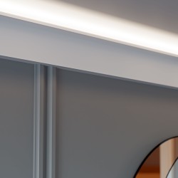 Потолочный плинтус под покраску Cosca Decor KX003 с подсветкой 2000×45×120