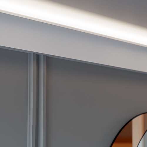 Потолочный плинтус под покраску Cosca Decor KX003 с подсветкой 2000×45×120