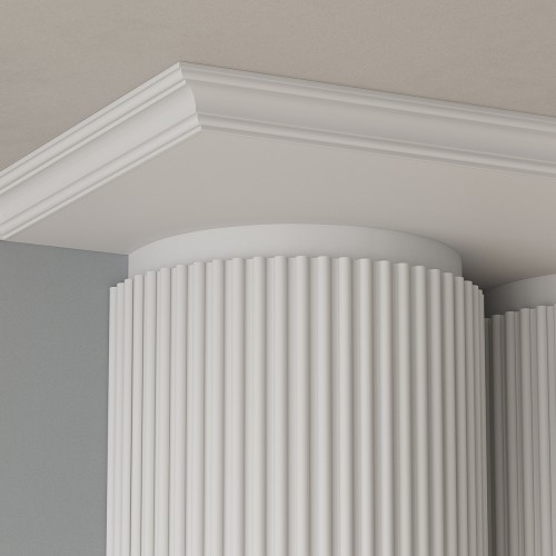 Потолочный плинтус под покраску Cosca Decor KX008 2000×49×49