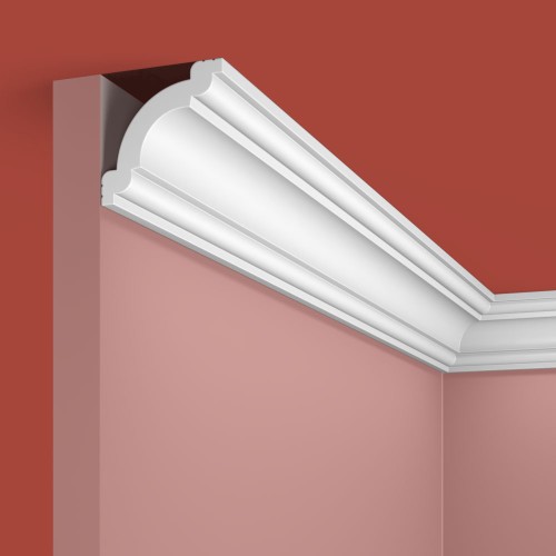 Потолочный плинтус под покраску Cosca Decor KX008 2000×49×49