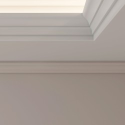 Потолочный плинтус под покраску Cosca Decor KX012 2000×80×80