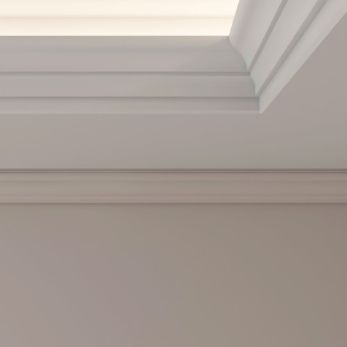Потолочный плинтус под покраску Cosca Decor KX012 2000×80×80