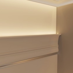 Потолочный плинтус под покраску Cosca Decor KX013 2000×75×95