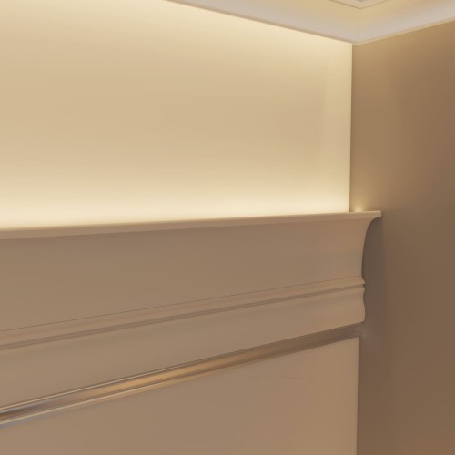 Потолочный плинтус под покраску Cosca Decor KX013 2000×75×95