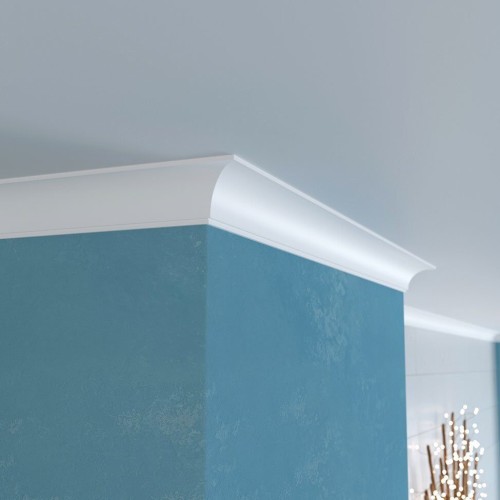 Потолочный плинтус под покраску Cosca Decor KX016 2000×43×43