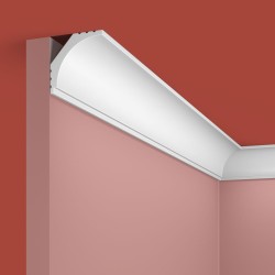 Потолочный плинтус под покраску Cosca Decor KX016 2000×43×43