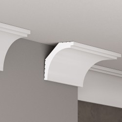 Потолочный плинтус под покраску Cosca Decor KX018 2000×48×40