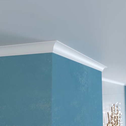 Потолочный плинтус под покраску Cosca Decor KX019 2000×30×30