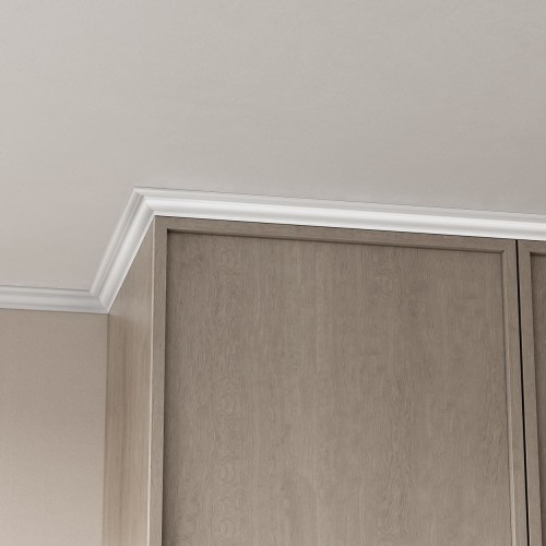 Потолочный плинтус под покраску Cosca Decor KX022 2000×30×45