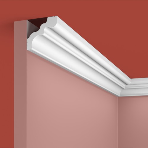 Потолочный плинтус под покраску Cosca Decor KX032 2000×42×46