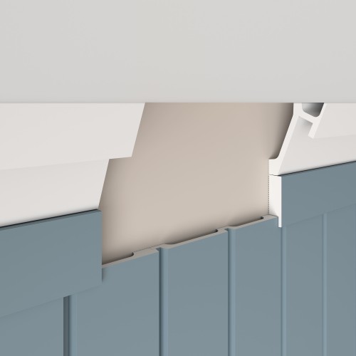 Потолочный плинтус под покраску Cosca Decor KX052 с подсветкой 2000×65×72