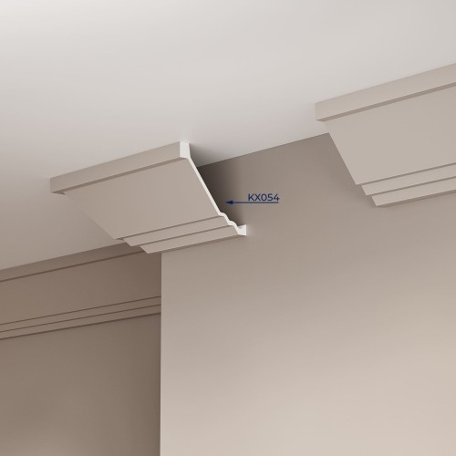Потолочный плинтус под покраску Cosca Decor KX054 2000×116×113