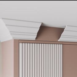 Потолочный плинтус под покраску Cosca Decor KX055 2000×145×147