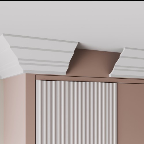 Потолочный плинтус под покраску Cosca Decor KX055 2000×145×147