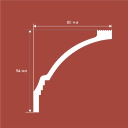 Потолочный плинтус под покраску Cosca Decor KX064 2000×80×84