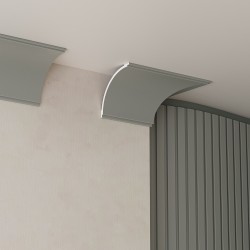 Потолочный плинтус под покраску Cosca Decor KX070 2000×150×150