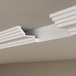 Потолочный плинтус под покраску Cosca Decor KX081 2000×100×60