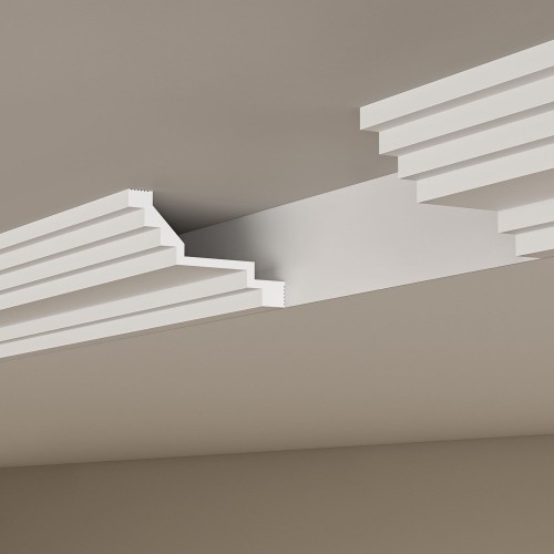 Потолочный плинтус под покраску Cosca Decor KX081 2000×100×60