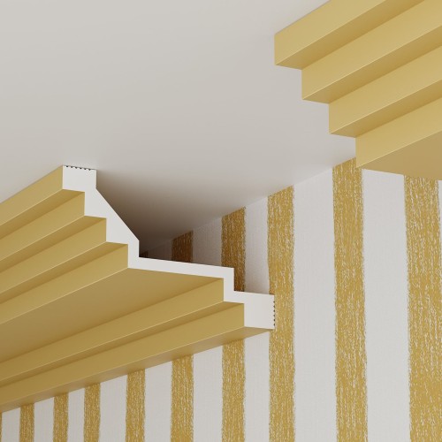 Потолочный плинтус под покраску Cosca Decor KX081 2000×100×60