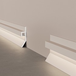 Плинтус под покраску теневой с подсветкой Cosca Decor Экополимер PL004 2000×65×16