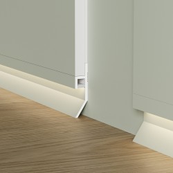 Плинтус под покраску теневой с подсветкой Cosca Decor Экополимер PL004 2000×65×16