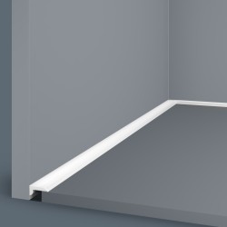 Микроплинтус под покраску Cosca Decor Экополимер PL015 2000×10×21