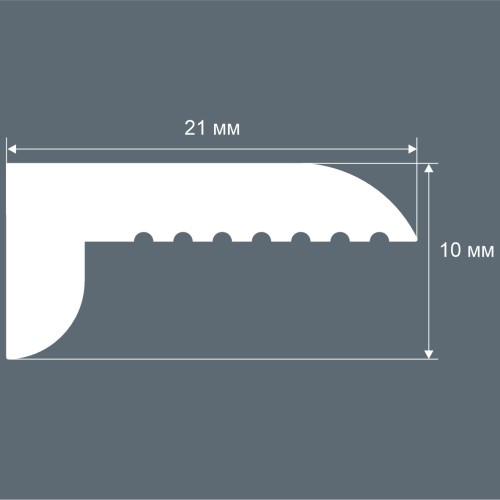 Микроплинтус под покраску Cosca Decor Экополимер PL015 2000×10×21