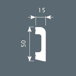 Плинтус под покраску Cosca Decor Экополимер PX013 2000×50×15