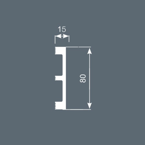 Плинтус под покраску Cosca Decor Экополимер PX048 2000×80×15