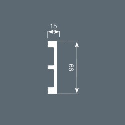 Плинтус под покраску Cosca Decor Экополимер PX049 2000×99×15